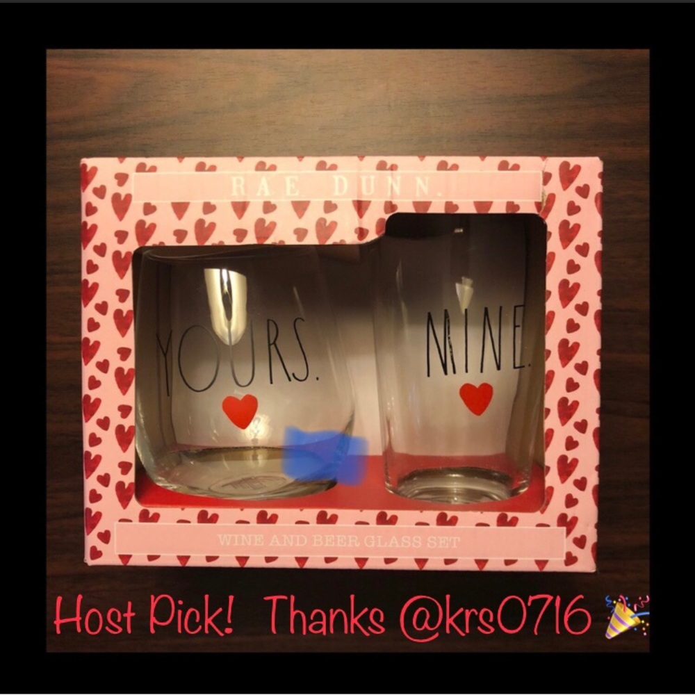NIB Rae Dunn Wine and Beer Glass Set